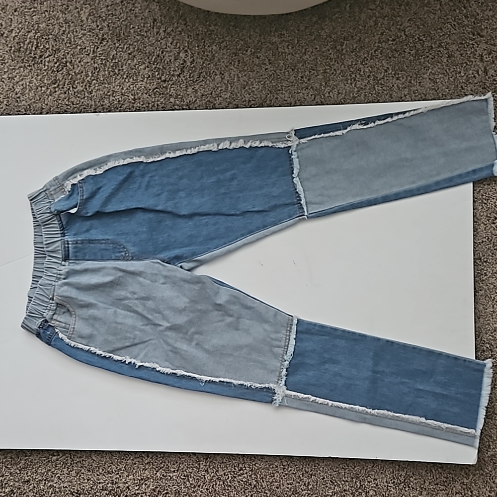 Girls size 14 block style design Jean